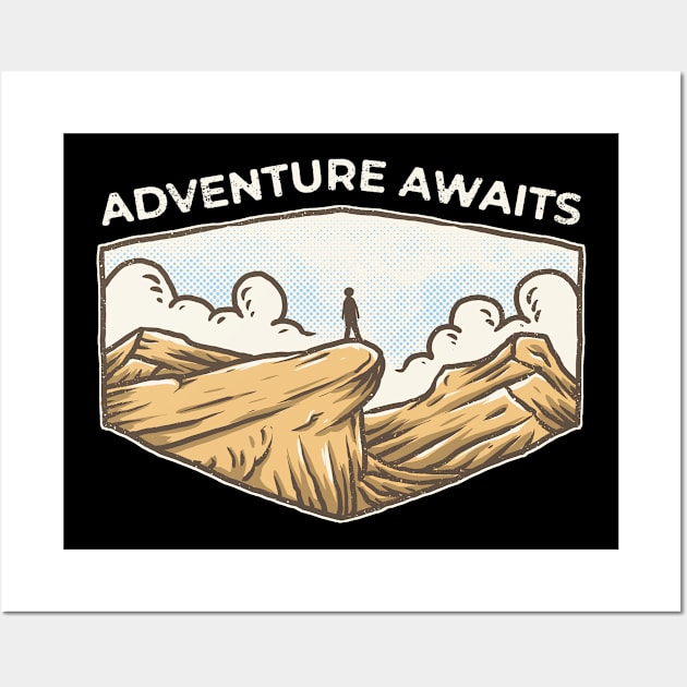 Climber - Adventure Awaits Wall Art by Fledermaus Studio